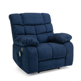 Contemporary Pillow Tufted Massage Recliner - NH532413