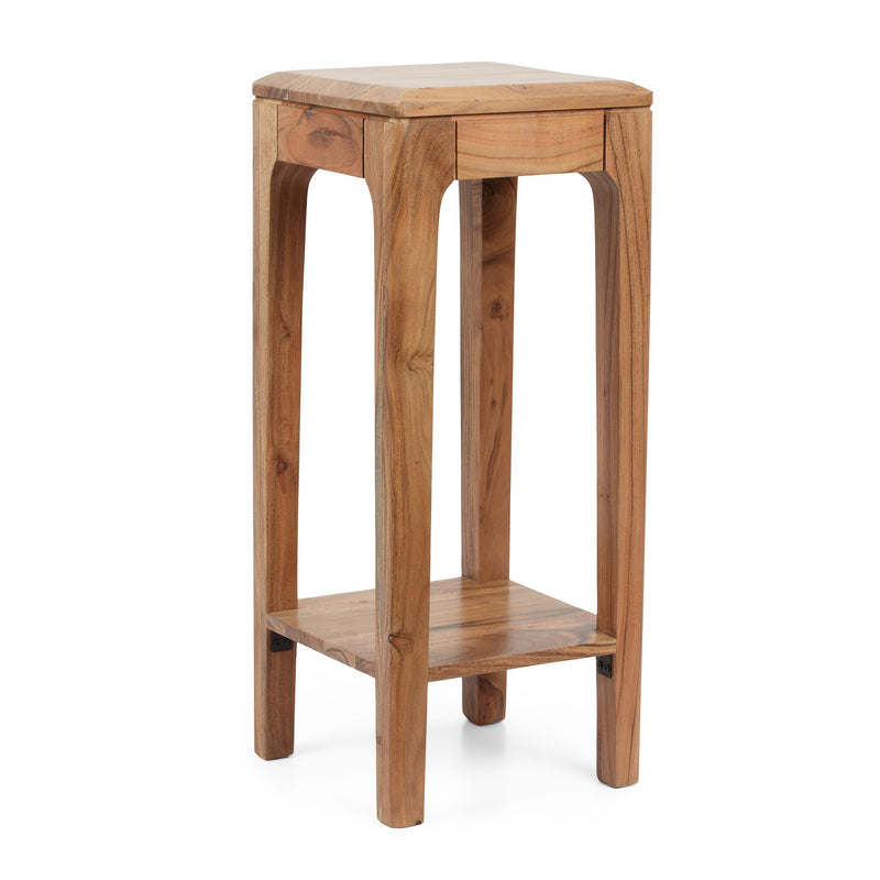 Handcrafted Mid-Century Modern Acacia Wood Plant Stand - NH730413