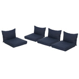Outdoor Water Resistant Fabric Club Chair Cushions with Piping (Set of 4) - NH134313