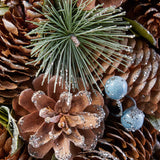 Pre-Decorated Pine Cone and Glitter Unlit Artificial Tabletop Christmas Tree - NH066313