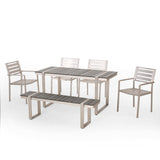 Outdoor 6 Piece Aluminum Dining Set - NH137313