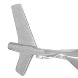 Handcrafted Aluminum Helicopter Decor, Silver - NH483413