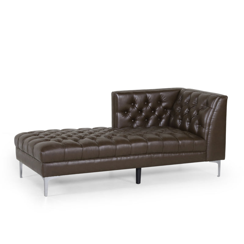 Contemporary Tufted One Armed Chaise Lounge - NH453413