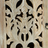 Boho Handcrafted Mango Wood 3 Drawer Sideboard, Antique White - NH907413