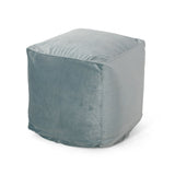 Modern Velveteen Cube Pouf - NH767313
