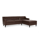 Contemporary Tufted Chaise Sectional - NH430513