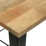 Handcrafted Modern Industrial Mango Wood Oversized Side Table, Natural and Black - NH355413