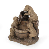 Outdoor Puppy Fountain, Light Brown - NH873413