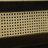 Boho Handcrafted Mango Wood 3 Drawer Sideboard, Natural and Walnut - NH658413