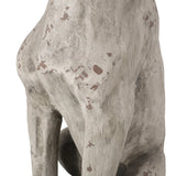 Outdoor Dog Garden Statue, Antique White - NH263413