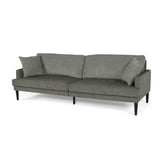 Contemporary 3 Seater Fabric Sofa with Accent Pillows - NH899213