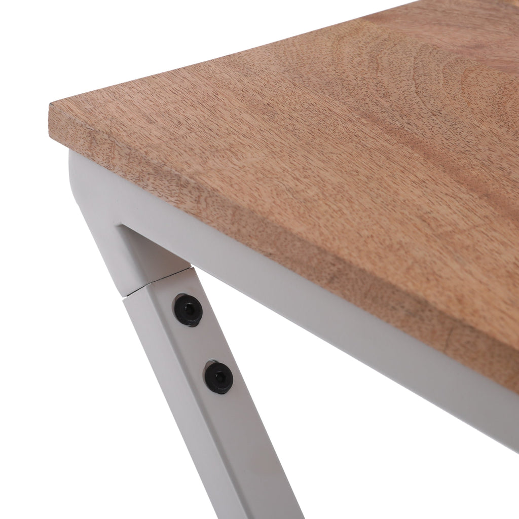 Handcrafted Boho ZShaped End Table NH306313 Noble House Furniture