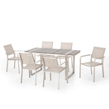 Outdoor 7 Piece Aluminum Dining Set - NH527313
