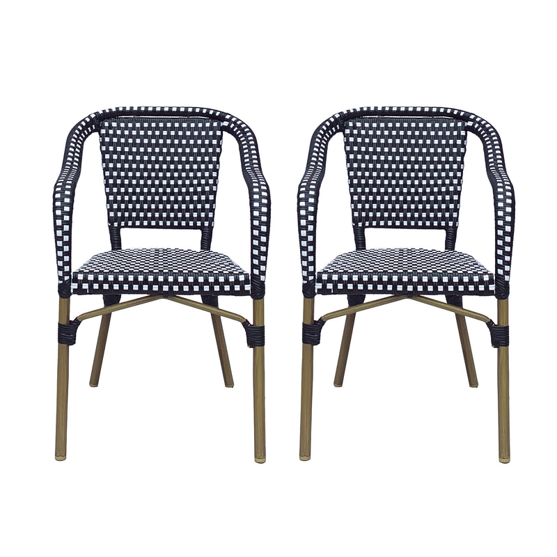 Grouse Outdoor French Bistro Chairs, Set of 2