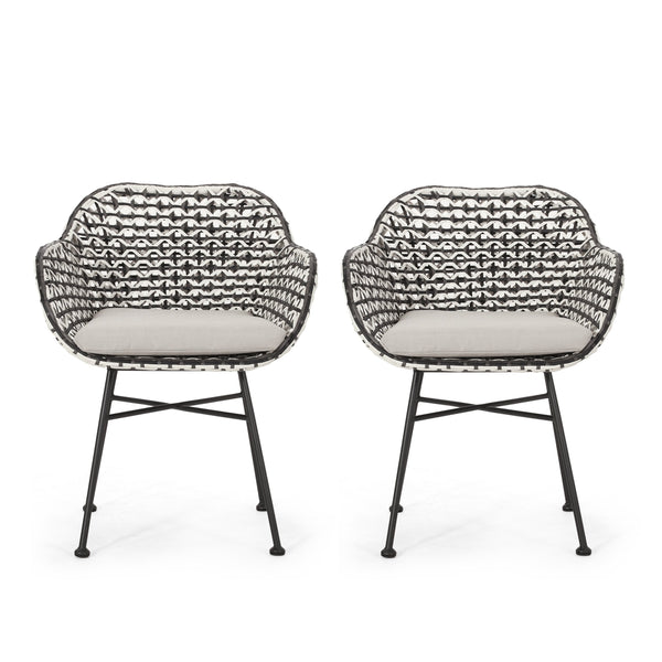Outdoor Wicker Chair with Cushion (Set of 2) - NH996313