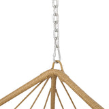 Outdoor/Indoor Wicker Hanging Chair with 8 Foot Chain (NO STAND), Light Brown and Tan - NH592413