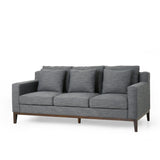 Contemporary Fabric 3 Seater Sofa with Accent Pillows - NH249413