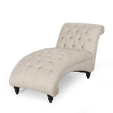 Contemporary Fabric Button Tufted Chaise Lounge - NH243413