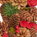 18.5" Pine Cone and Glitter Unlit Artificial Christmas Wreath - NH466313