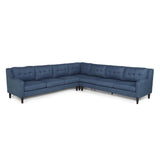 Contemporary Tufted Fabric 7 Seater Sectional Sofa Set - NH688413