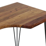 Modern Industrial Handcrafted Acacia Wood Desk with Hairpin Legs - NH142413