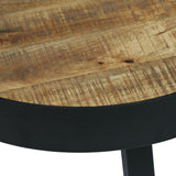 Modern Industrial Handcrafted Mango Wood Side Table, Natural and Black - NH577413