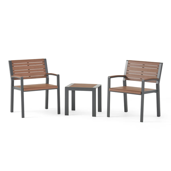 Outdoor 3 Piece Aluminum Chat Set - NH067313