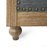 Chesterfield Tufted Fabric Club Chair with Nailhead Trim - NH646513