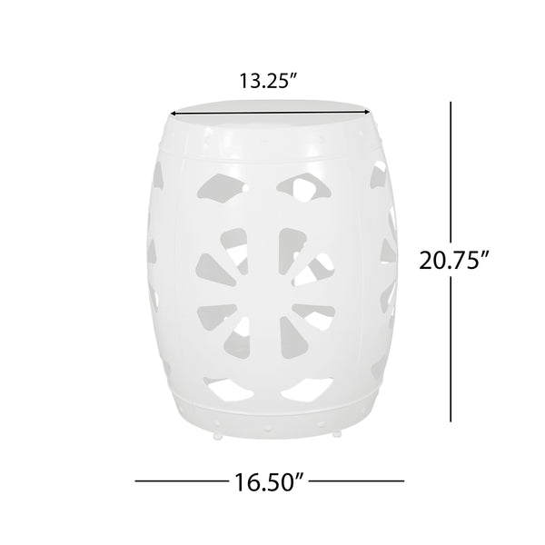 Carey Outdoor Metal Side Table Noble House Furniture