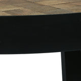 Modern Industrial Handcrafted Mango Wood Coffee Table, Natural and Black - NH677413
