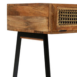Handcrafted Boho Mango Wood Console Table - NH136313