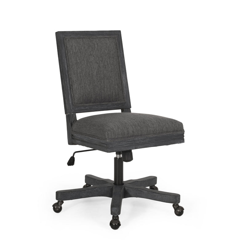 Rustic Upholstered Swivel Office Chair - NH862513