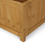 Traditional Rectangular Firwood Planter Box with Trellis - NH905313