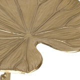 Boho Glam Handcrafted Aluminum Lily Pad Side Tables (Set of 3), Antique Gold - NH436413