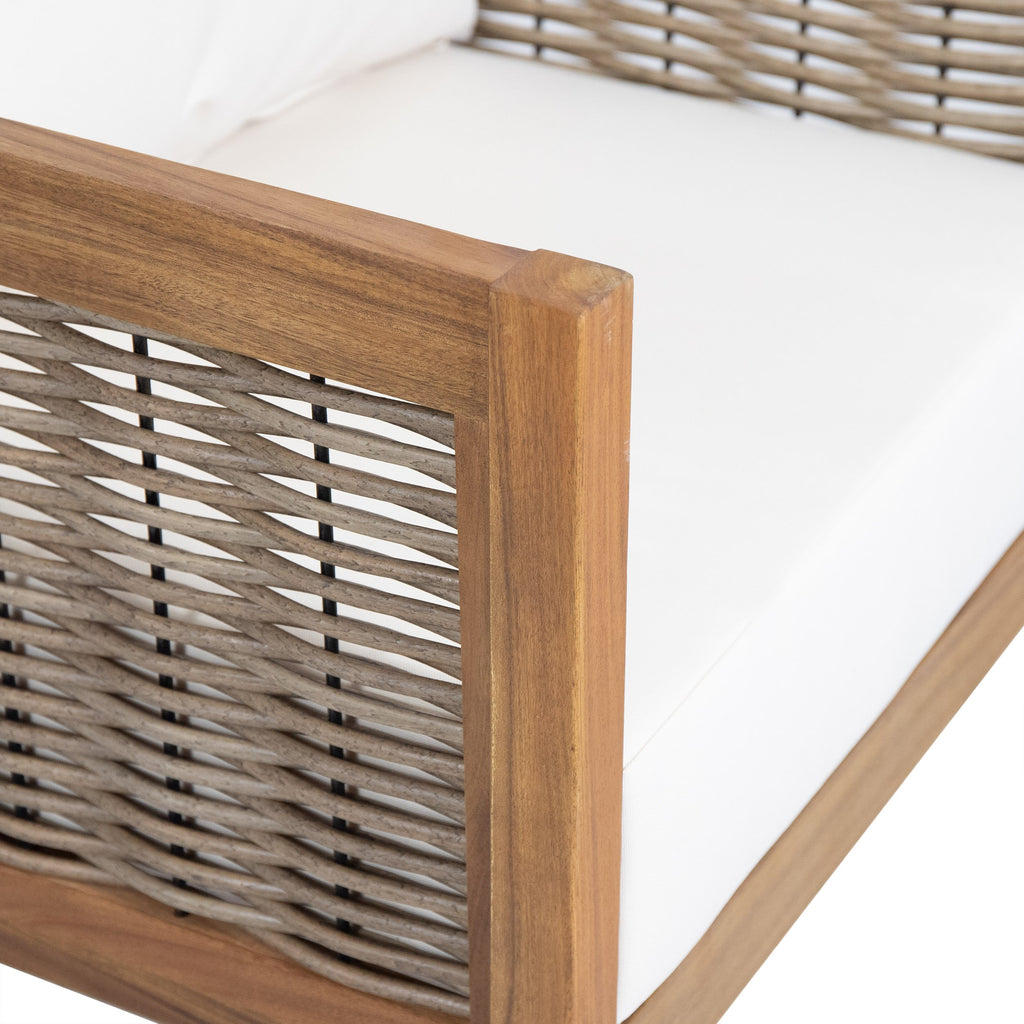 Outdoor Acacia Wood Club Chairs with Cushions, Set of 2 NH179313