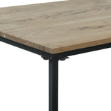 Modern Industrial Handcrafted Acacia Wood Coffee Table, Natural and Black - NH429413