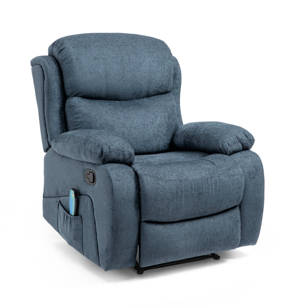 Contemporary Pillow Tufted Massage Recliner - NH232413