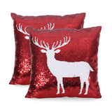 Glam Sequin Christmas Throw Pillow - NH977313