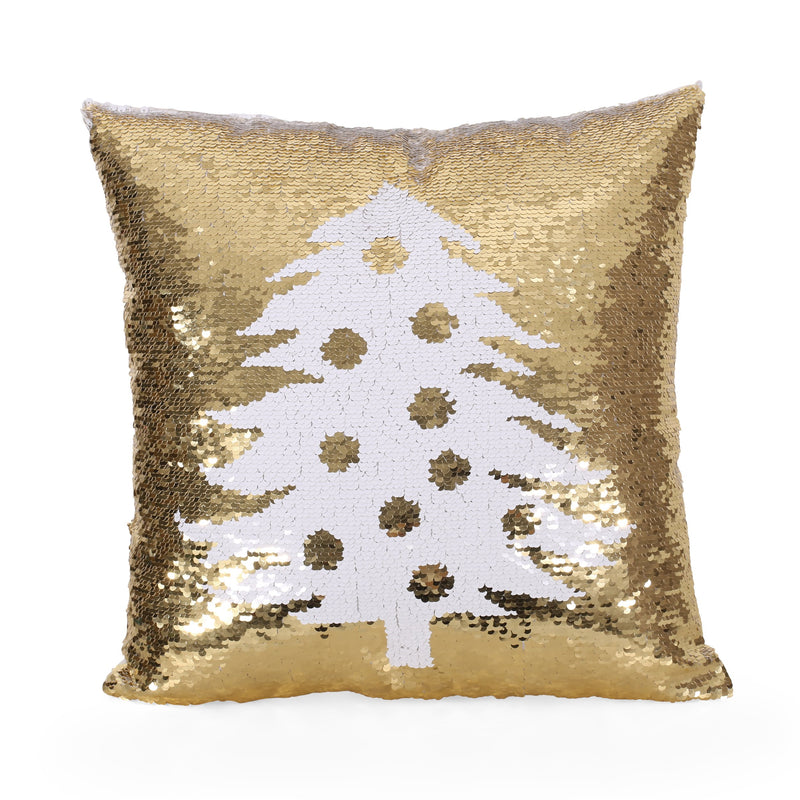 Glam Sequin Christmas Throw Pillow - NH287313