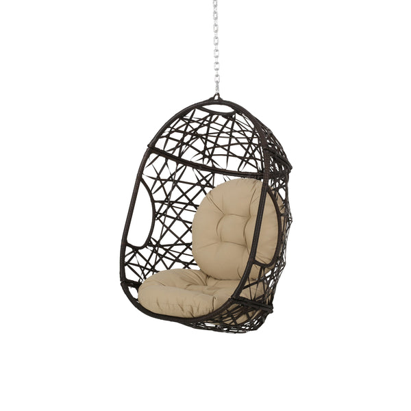 Outdoor and Indoor Wicker Hanging Chair with 8 Foot Chain (NO STAND) - NH684313