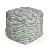 Boho Handcrafted Water Resistant Cube Pouf - NH663513