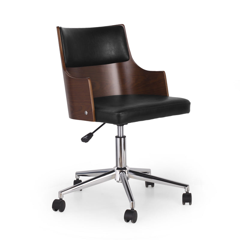Mid-Century Modern Upholstered Swivel Office Chair - NH461413