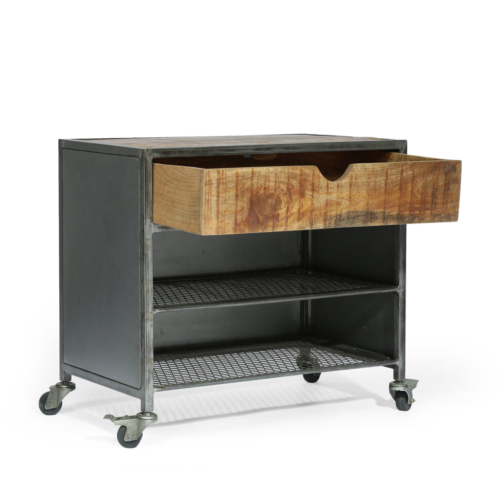 Industrial Handcrafted Mango Wood Shoe Rack, Natural and Gray - NH0174 ...