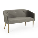 Modern Glam Tufted Velvet Loveseat - NH694413