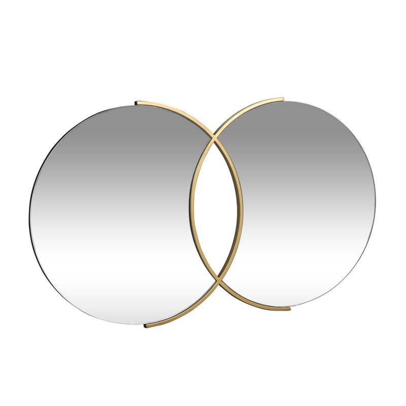 Modern Glam Overlapping Round Wall Mirror - NH935313