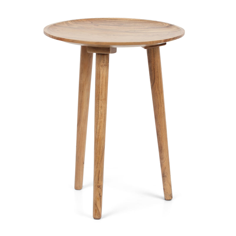 Handcrafted Mid-Century Modern Acacia Wood Side Table - NH860413