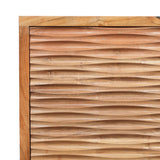 Handcrafted Boho Acacia Wood Nightstand, Natural - NH555413