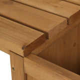 Outdoor Pine Wood Planter Bench - NH745513