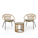 Outdoor 3 Piece Wicker Chat Set - NH896313