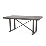 Outdoor Modern Industrial Aluminum Dining Table - NH205313